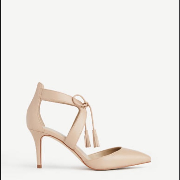 NWT Ann Taylor Carson Leather Tassel Pump in Maple Blush Size 9 - Picture 2 of 11
